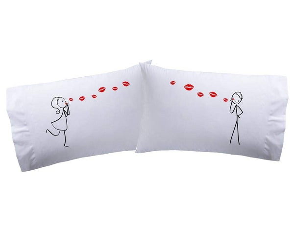 Pillowcases "Kisses for You " Super Soft Pillowcases-romantic Valentines Gifts for Couples, Cute Valentine Day Gift Idea