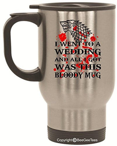 Game of Thrones Wedding - Dire Wolf Bloody Mug - Coffee or Tea Cup 11 / 15 oz by BeeGeeTees®