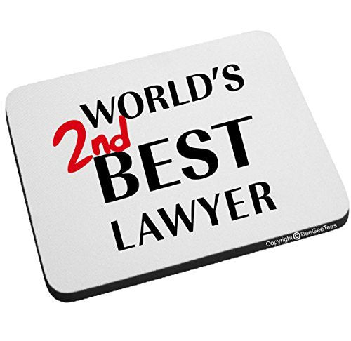 World's 2nd Best Lawyer Better Call Saul Goodman Mouse Pad Funny Office Gift by BeeGeeTees®