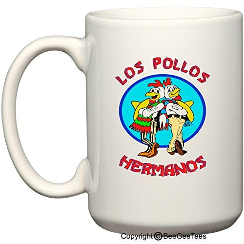 Los Pollos Hemanos Breaking Bad Funny 15 oz Mug by BeeGeeTees