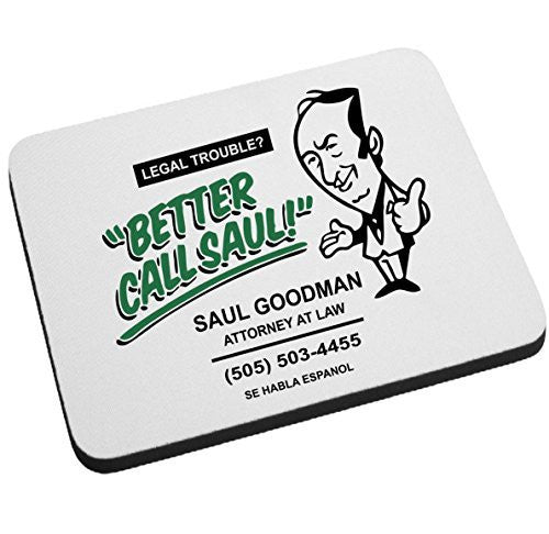 Better Call Saul Goodman Breaking Bad Mouse Pad Funny Lawyer Office Gift by BeeGeeTees