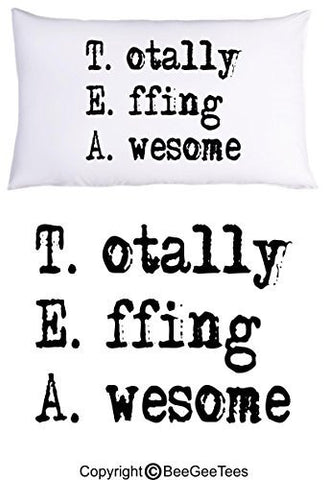 The AWESOME Pillowcase Collection by BeeGeeTees® (1 Queen Pillowcase)