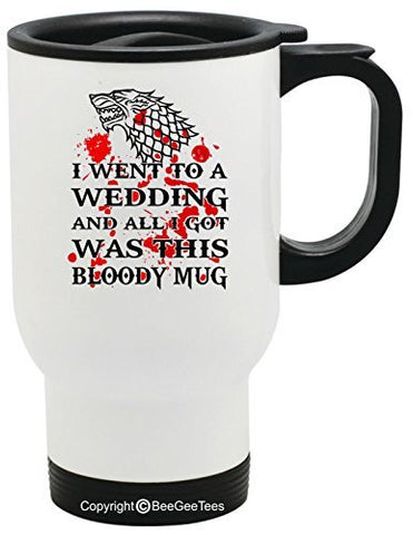 Game of Thrones Wedding - Dire Wolf Bloody Mug - Coffee or Tea Cup 11 / 15 oz by BeeGeeTees®