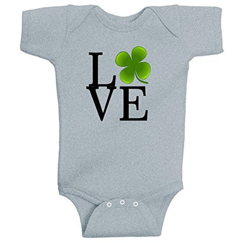 Love Clover St Patrick's Day Irish Leprechaun Romper One Piece by BeeGeeTees®