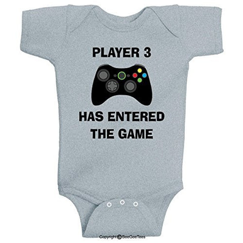 Player 3 Has Entered The Game Funny Baby One Piece by BeeGeeTees (Boys and Girls)