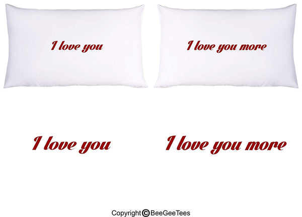 Pillowcases "I Love You More " Super Soft Pillowcases-romantic Valentines Gifts for Couples, Cute Valentine Day Gift Idea