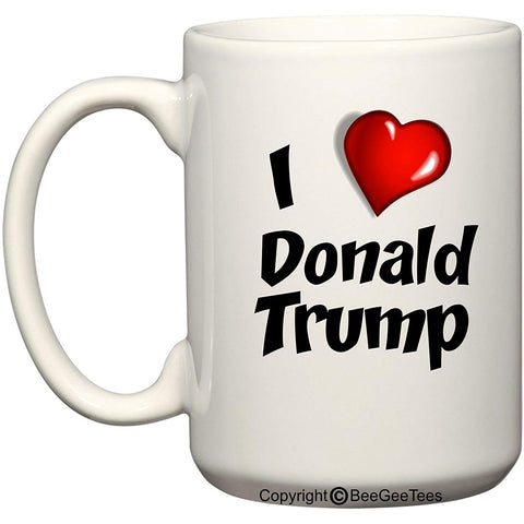 I Love Donald Trump With Heart President Trump Coffee Mug or Tea Cup b –  BeeGeeTees