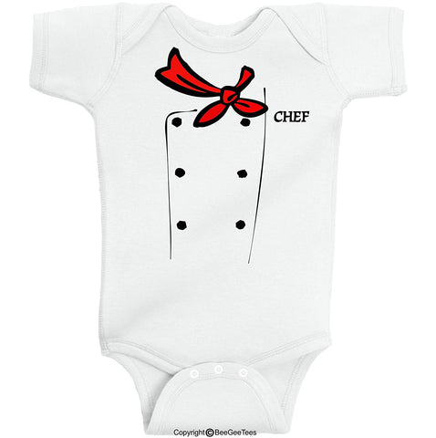 Chef Baby Bodysuit Funny Baby Cute Adorable Romper Cooking Costume by BeeGeeTees